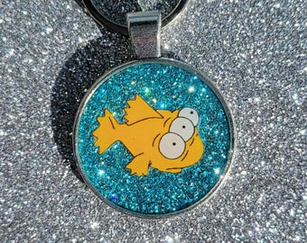 Blinky Three-Eyed Fish Simpsons Pendant Keychain