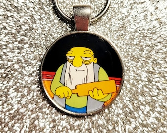 That's a Paddlin' Jasper Close Up Simpsons Keychain Pendant
