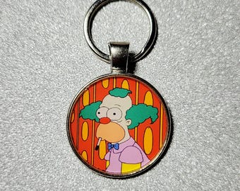 Krusty the Clown What the Hell was That!? Pendant Keychain