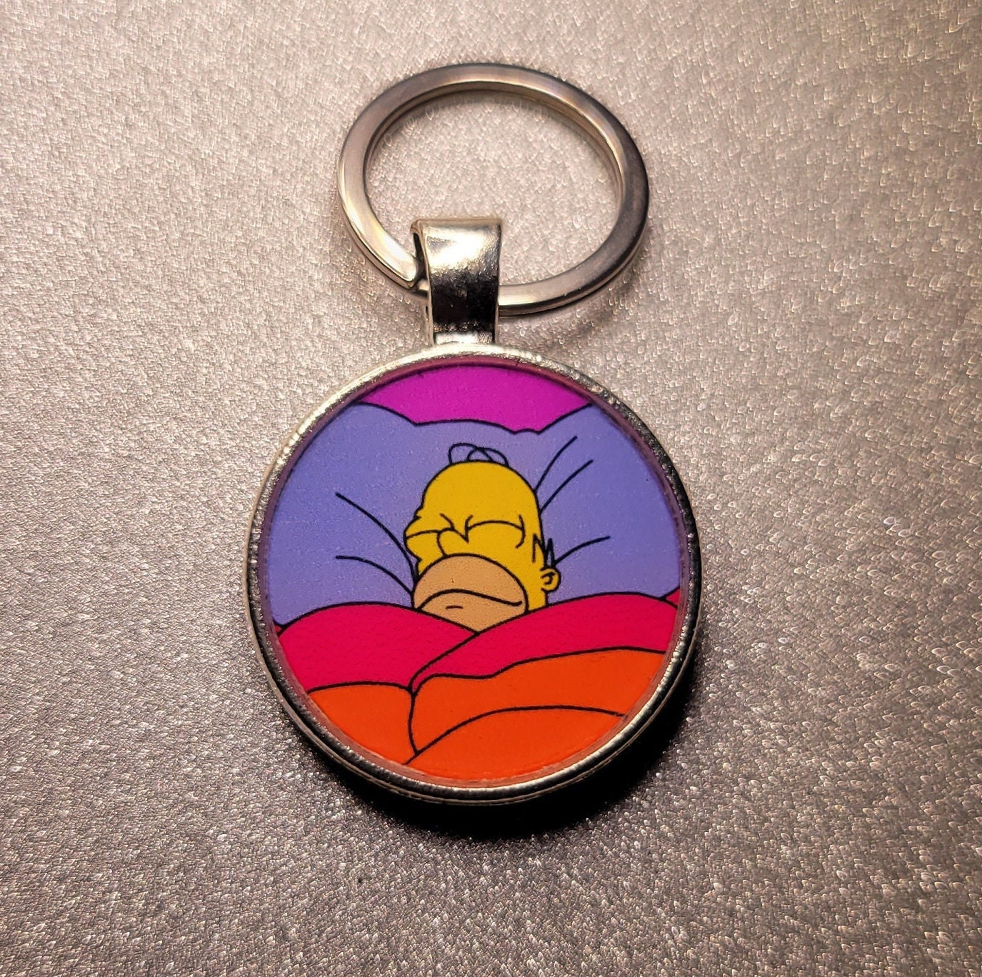 Homer Simpson Big Toasty Cinnamon Bun Keychain Pendant Etsy