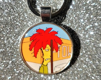 Sideshow Bob Rake to the Face Cape Feare Pendant Keychain