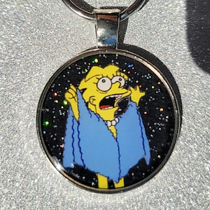 Lisa Simpson I Am the Lizard Queen Handmade Keychain