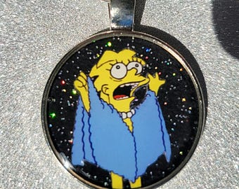 Lisa Simpson I Am the Lizard Queen Handmade Keychain