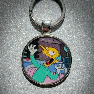 Treehouse of Horror Mad Scientist Mr. Burns Simpsons Halloween Keychain Pendant