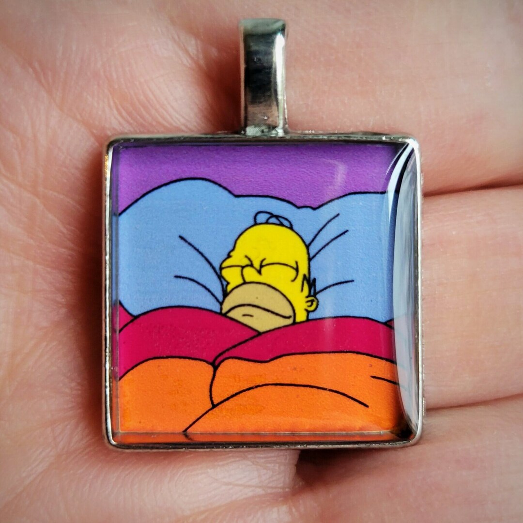 Homer Simpson Big Toasty Cinnamon Bun Pendant Necklace Etsy