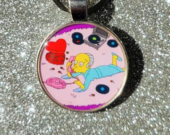 Mr. Burns Sounds Delish! Simpsons Pendant Keychain