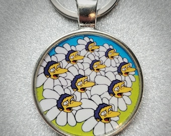 Moe Flowers from Flaming Moe's Simpsons Pendant Keychain