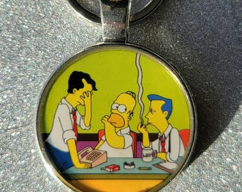 Homer Simpson Cape Feare Mr. Thompson I Think He's Talking to You Pendant Keychain