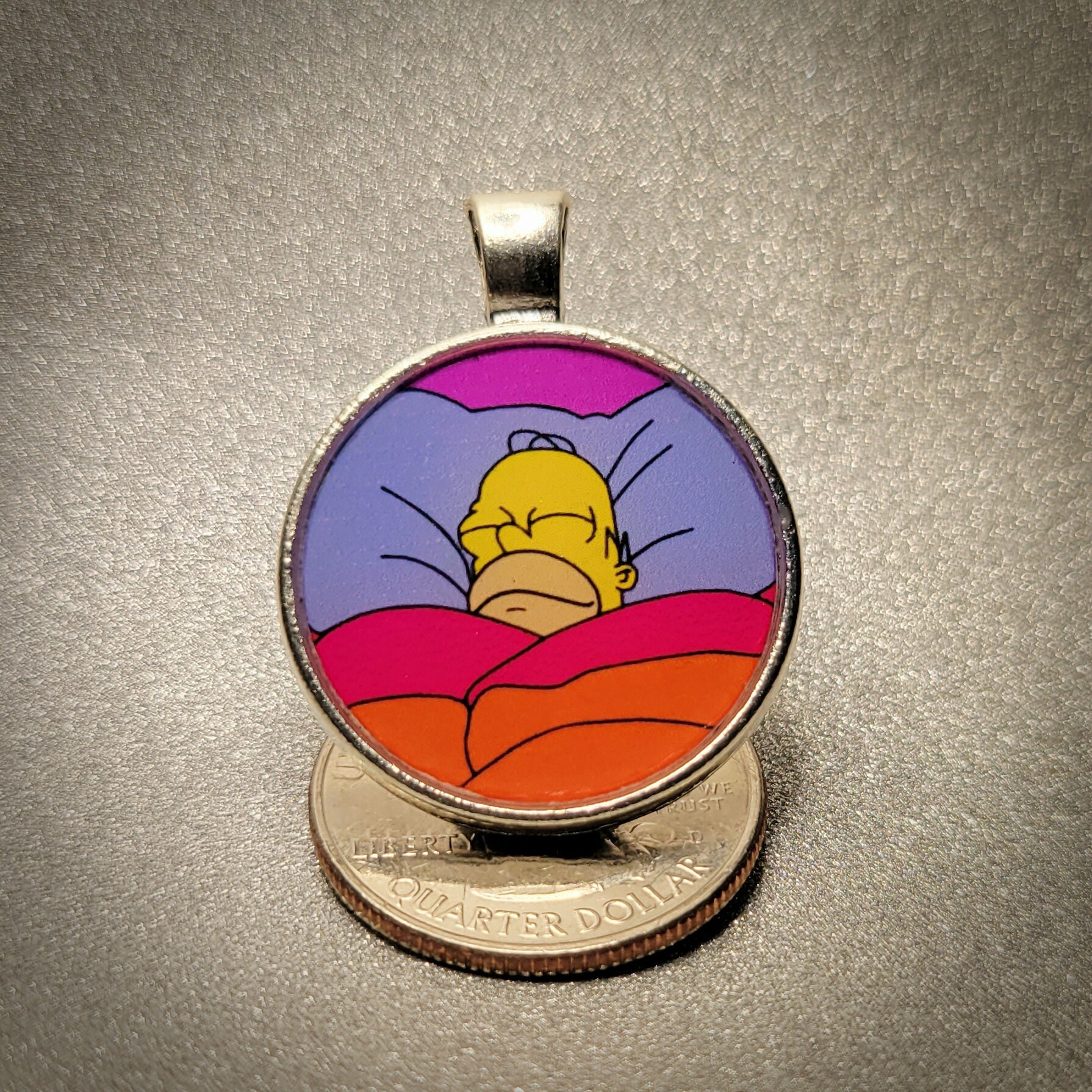 Homer Simpson Big Toasty Cinnamon Bun Keychain Pendant Etsy