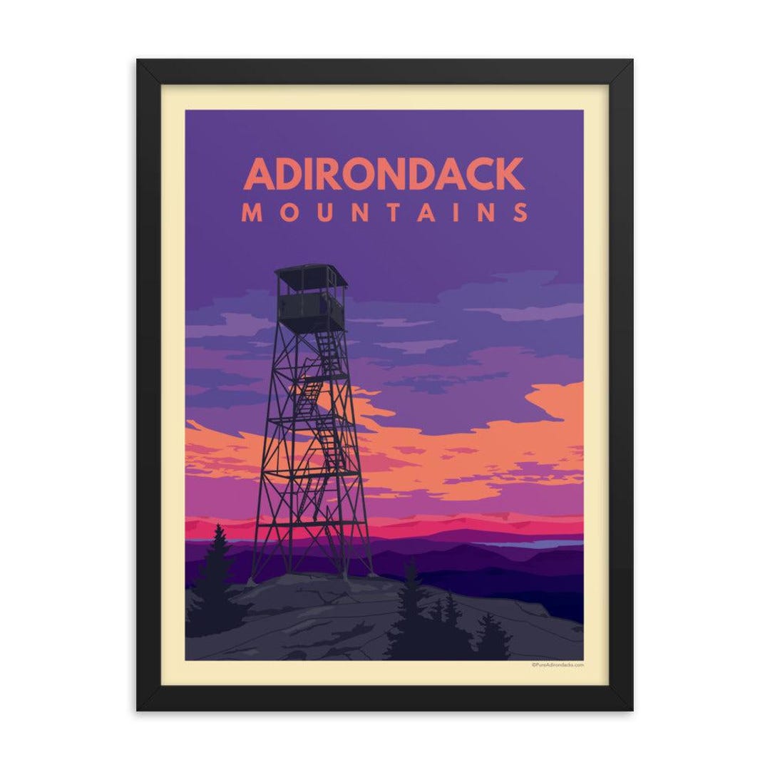 Poster | Adirondack Fire Tower - Etsy