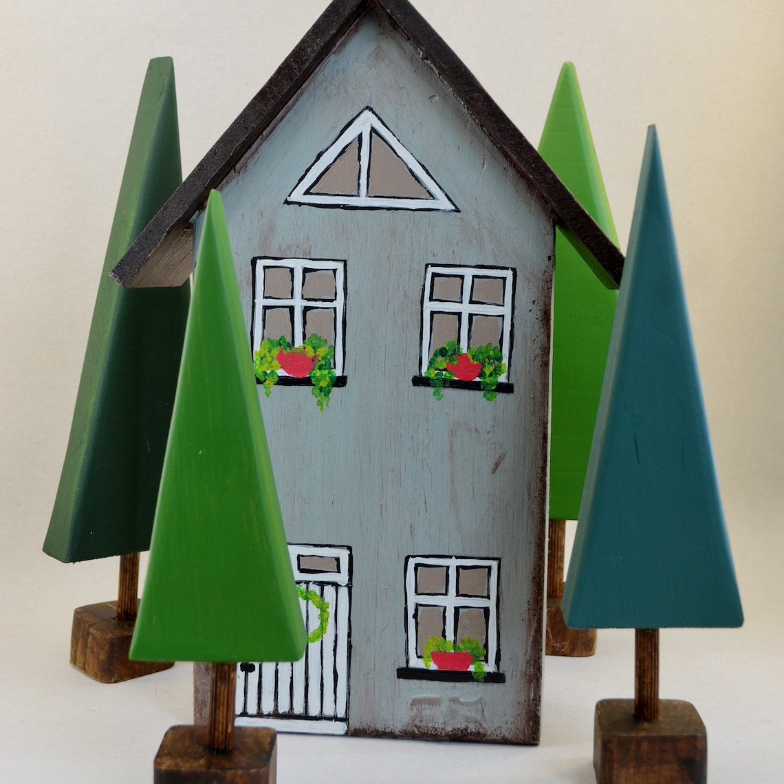 HolzWaldHaus Holzhaus MiniaturHaus kleine Holzhäuser Etsy