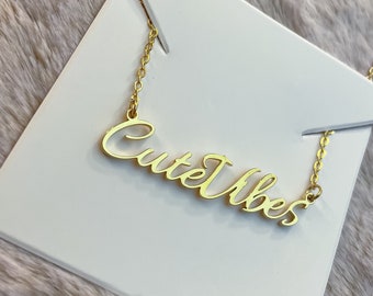 Cutevibes gold colored necklace in Stainless steel