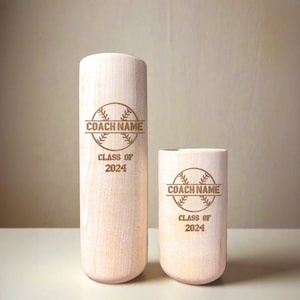 Personalized Baseball Gift for Coach, Custom Baseball Tumbler with Handle, Personalized Wooden Bat Mug for Baseball Enthusiast, Gift for Him