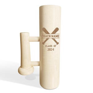 Personalized Baseball Bat Mug with Handle, Custom Baseball Tumbler for Coach,  Custom Baseball Lover Gift, Baseball Coach Gift From a Player