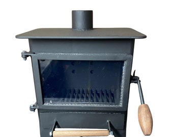 Wide small burning stove, multi fuel