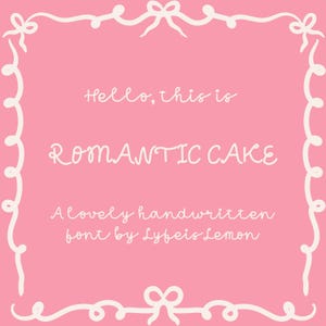 Romantische Kuchen Hochzeitsschrift - Niedliche handgeschriebene Schriftart für Einladungen, Logo, Menü, romantische Designs & Bastelprojekte
