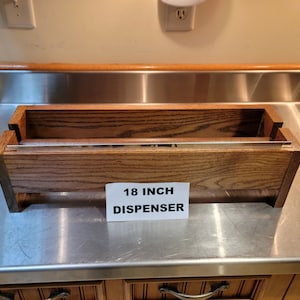 18 inch film wrap dispenser in RED OAK