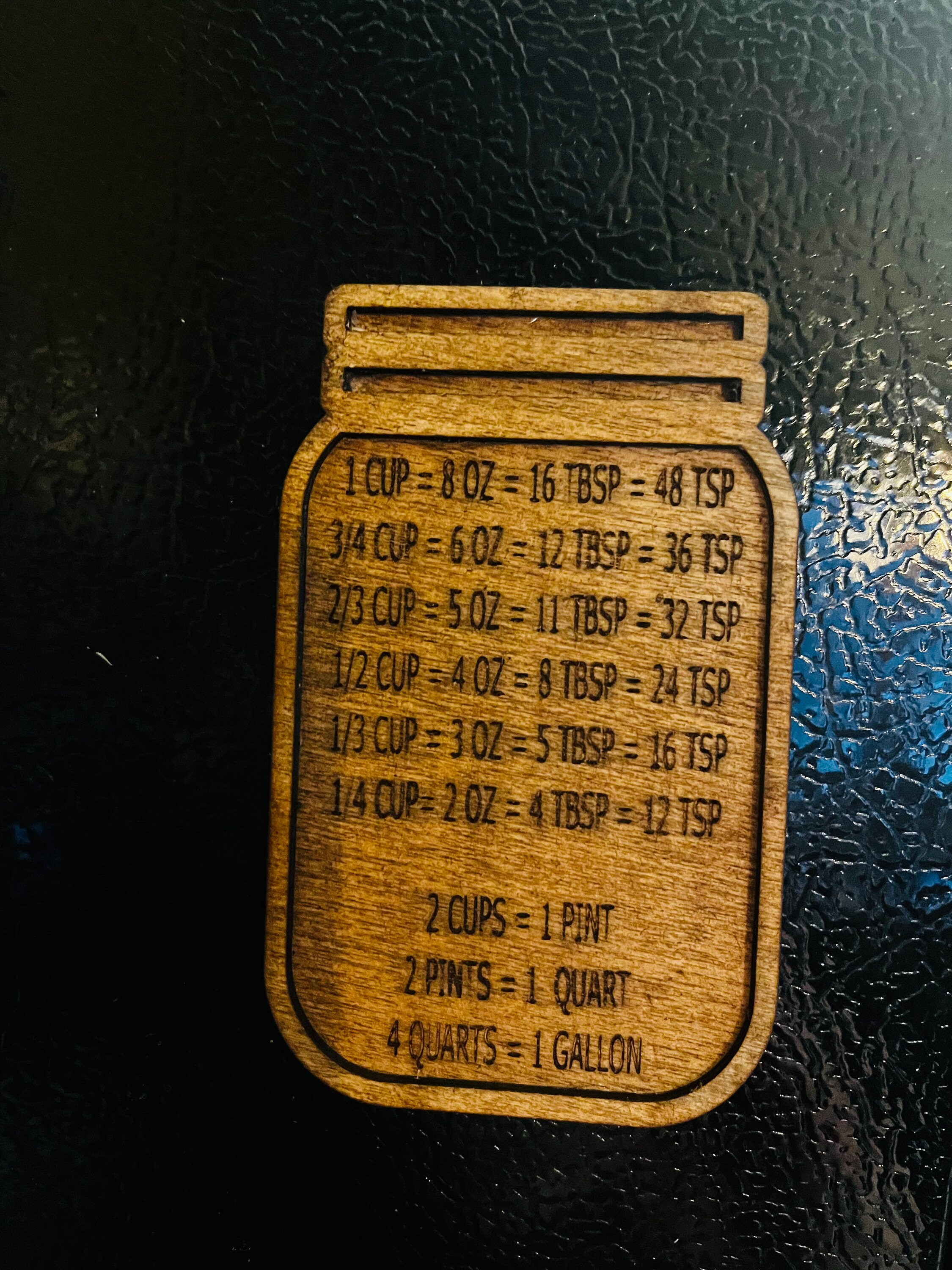 Wood Kitchen Conversion Chart Magnet - Etsy