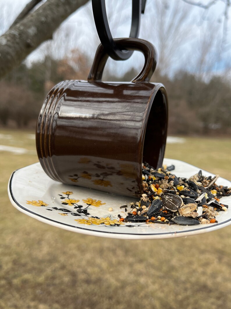 Vintage Teacup Bird Feeder Etsy