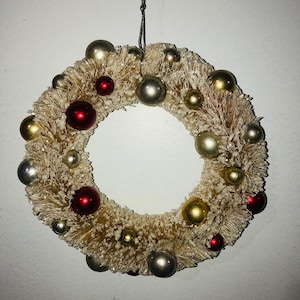 Small Bulb Ornament Wreath - 8” Diameter