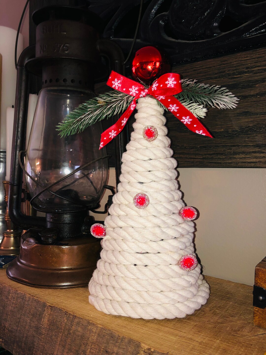 Rope Tree With Red Bulb - Etsy