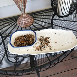Vintage Apple Dish Bird Feeder