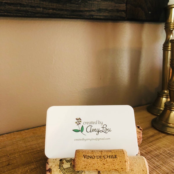 Cork Business Card Holder Etsy