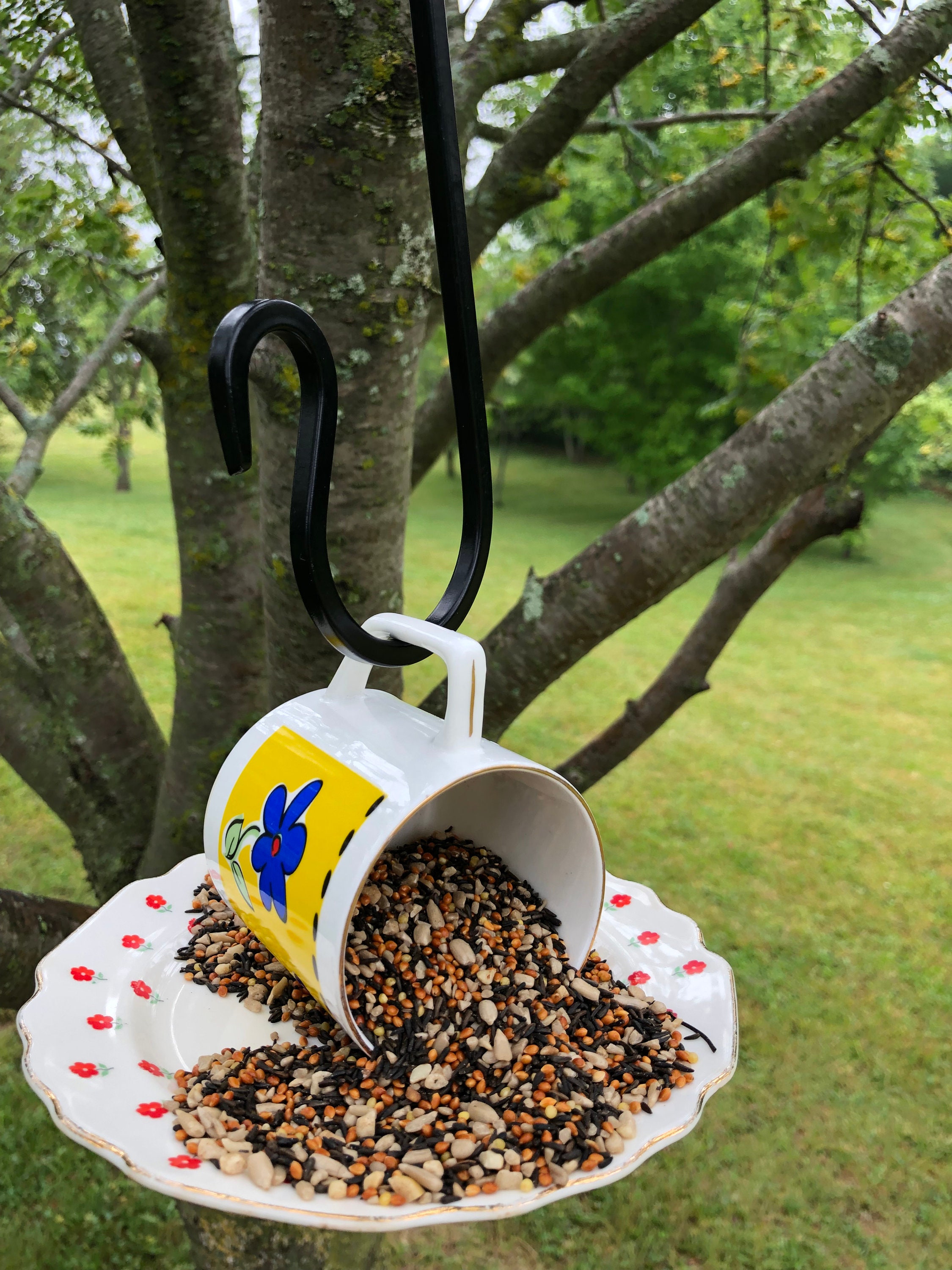 Adorable Vintage Bird Feeder With Delicate Flowers Etsy UK