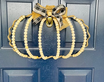 Beaded Pumpkin Wreath