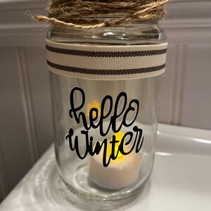 Hello Winter Candle Holder