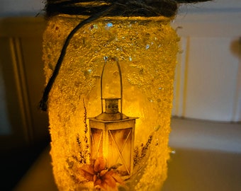 Snowy Lantern Candle Holder