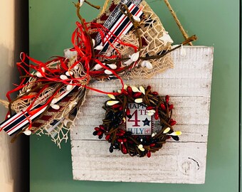 4th of July Wood Sign