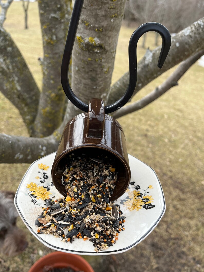 Vintage Teacup Bird Feeder Etsy