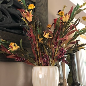 Vintage Ceramic Vase with Sunflowers