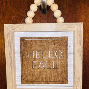 Hello Fall Wood Sign