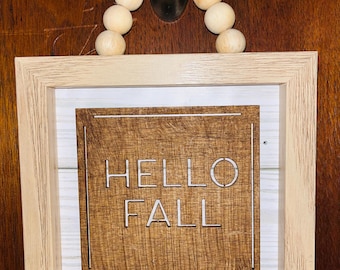 Hello Fall Wood Sign