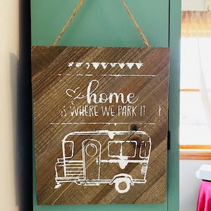 Wood Camping Sign