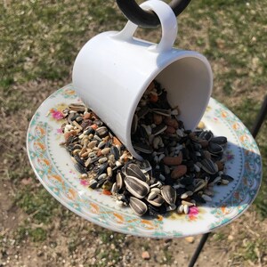 Vintage White Bird Feeder
