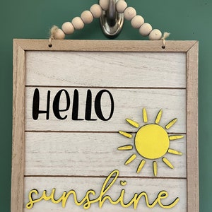 Hello Sunshine Wood Sign