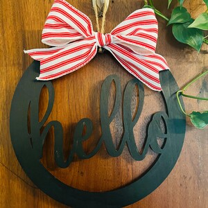 Wood Hello Sign