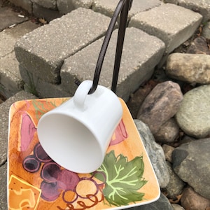 White Mug Bird Feeder