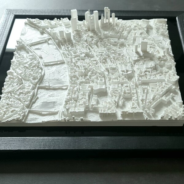 Frankfurt City - Skyline als 3D Bild