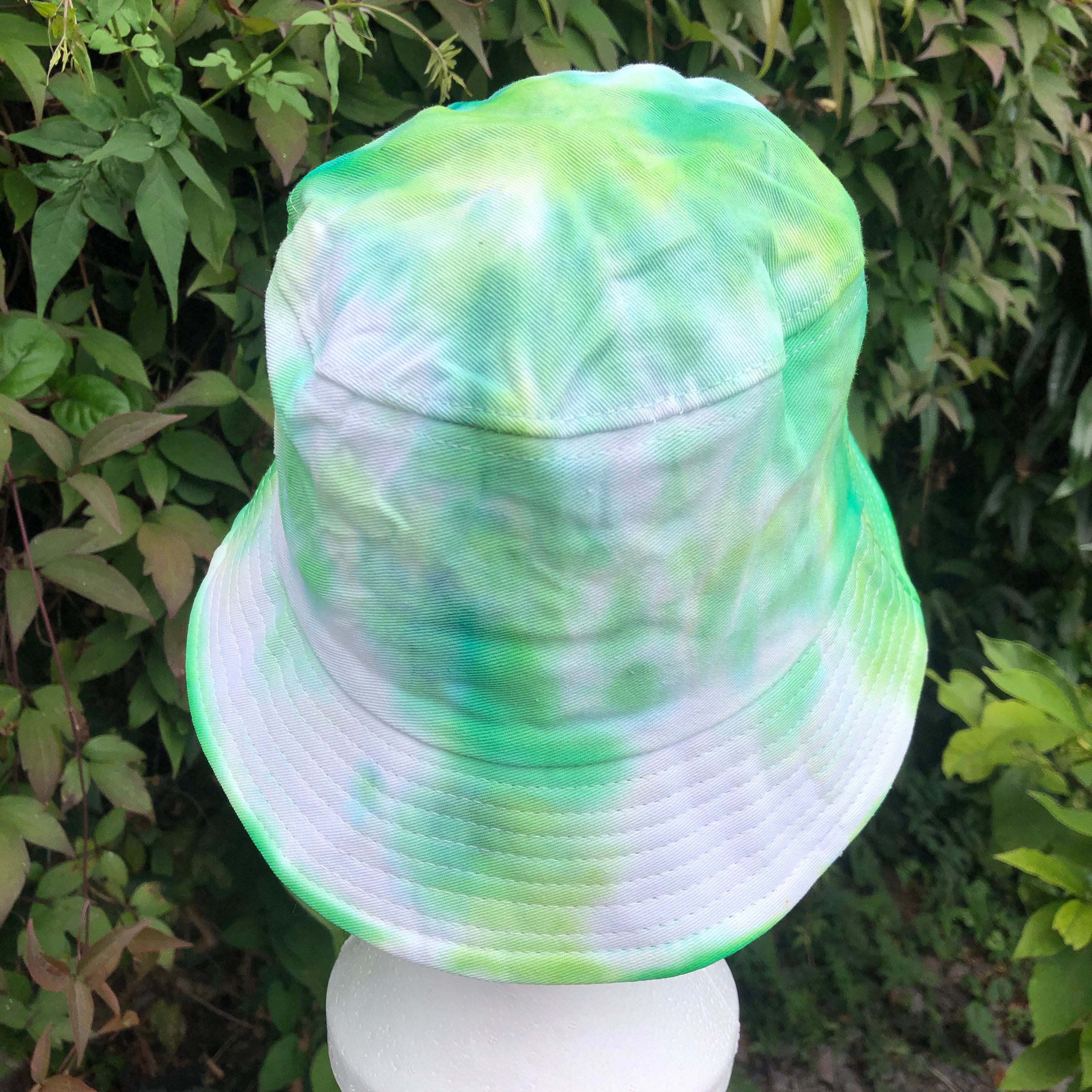 Tie Dye Bucket Hat 2 Tone Green Etsy UK