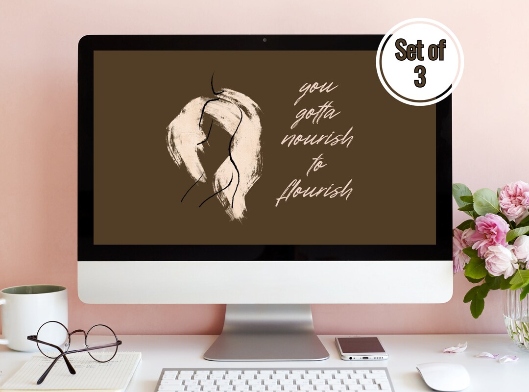 Set of Three Self Love Quotes Computer/desktop Wallpaper - Etsy
