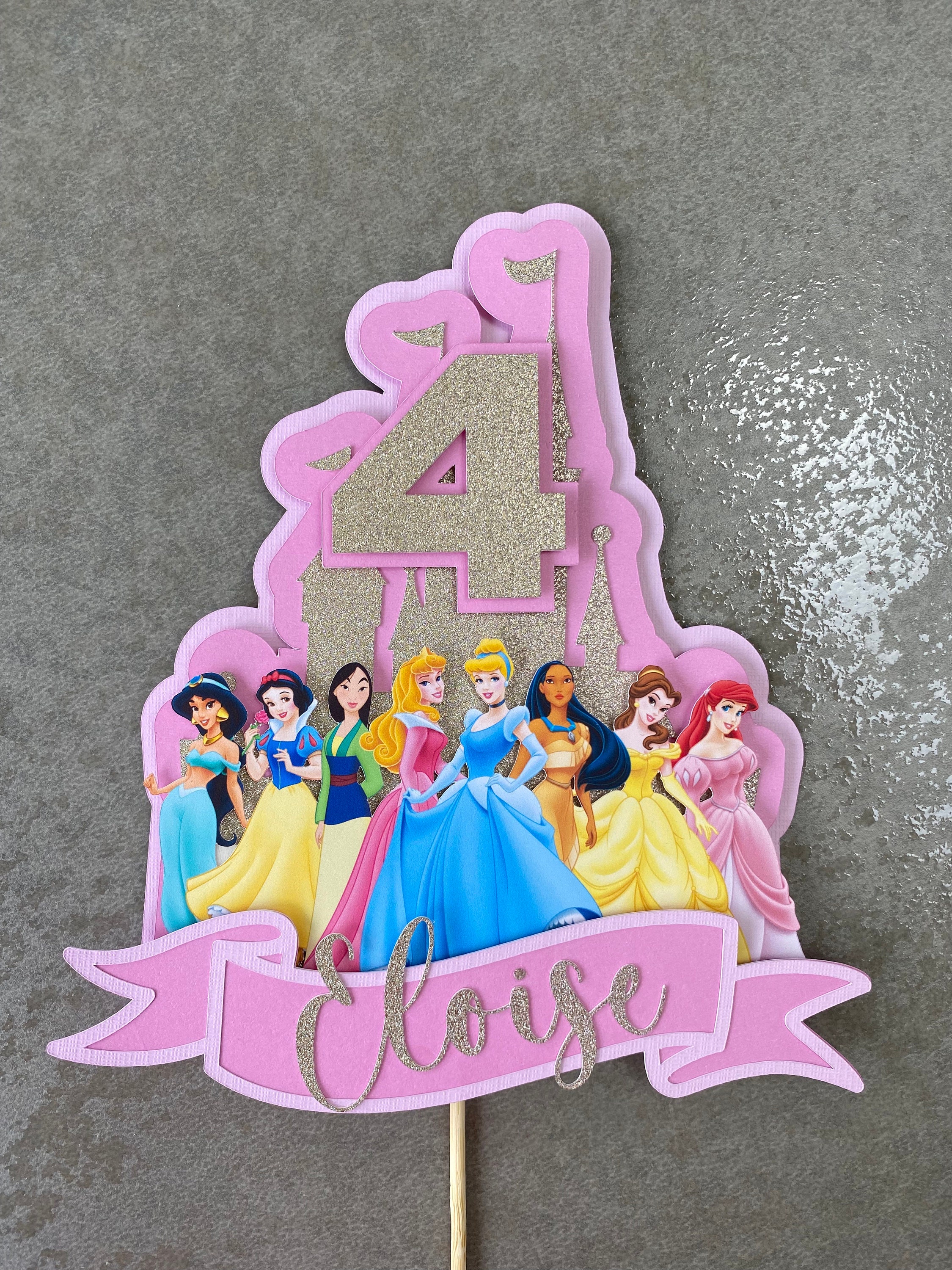Handmade Personalised Princess Cake Topper Etsy UK