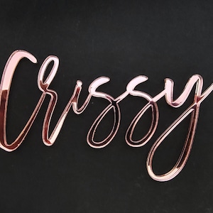 Cursive - Personalisierte Kuchen Namensschilder, Kuchen Charms, Tischkarten für Hochzeit, Geburtstage, Taufe, Abschlussfeier, Urlaub usw.