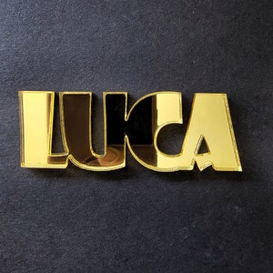 Block-Text - Acryl kundenspezifische Kuchen-Namensschilder, Kuchen-Charms, Tischkarten für Hochzeit, Geburtstage, Taufe, Abschlussfeier, Feiertage usw.