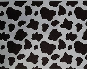 Cow Print Cake Stencil 10 x 6 inches - Flexible, reusable, washable - Large