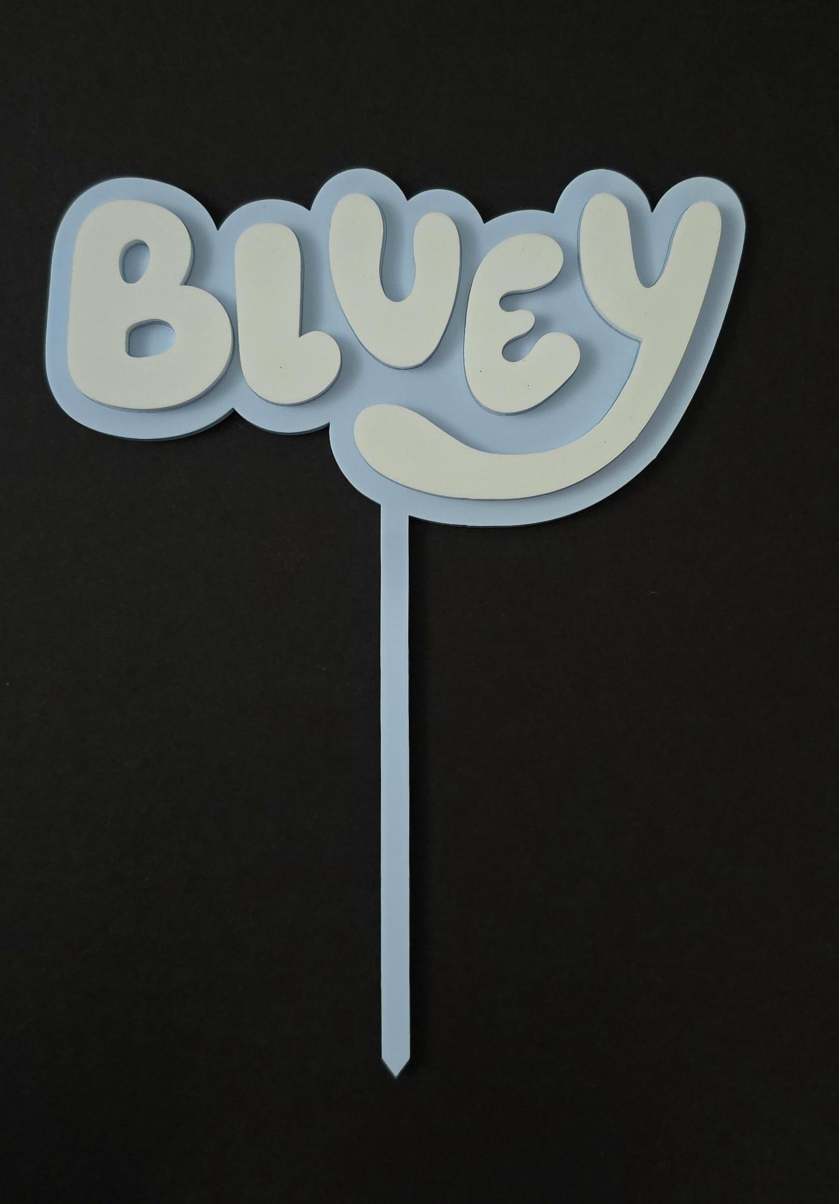 Bluey Bingo Inspired Acrylic Cake Topper & Charms