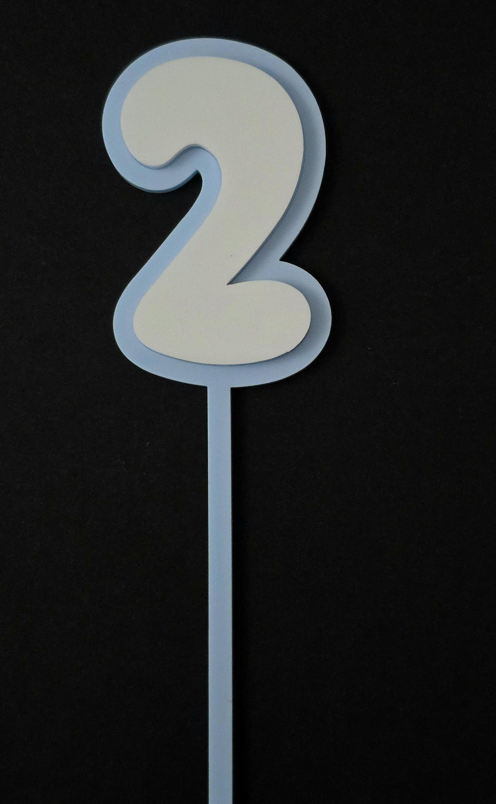 Blue dog Inspired Acrylic Cake Topper & Charms
